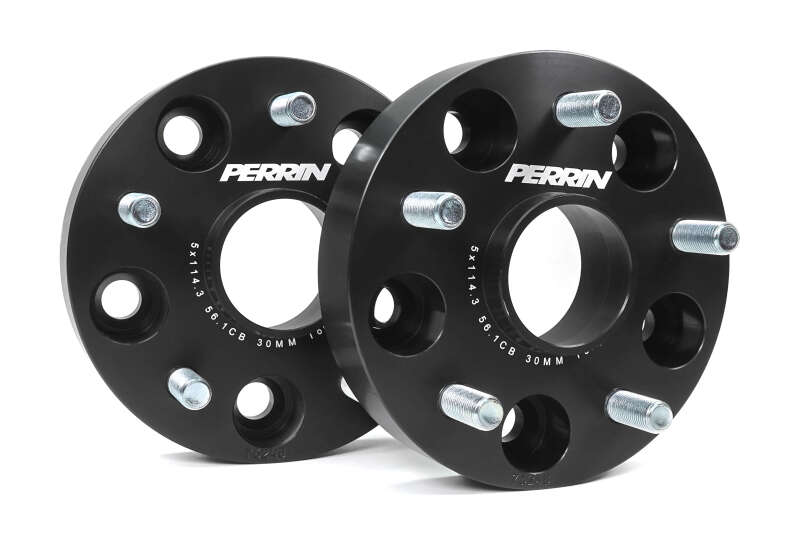 Perrin Performance PSP-WHL-030BK PERRIN Subaru 30mm Wheel Spacers 5x114.3 BP w/56mm Hub - Black