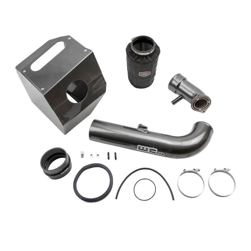 Wehrli WCF100360-GRY 17-19 Chevrolet 6.6L L5P 4in Intake Kit Stage 2 - WCFab Grey