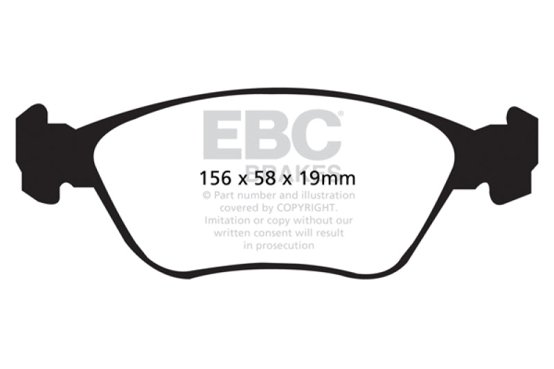 EBC DP31362C 98-05 Volvo C70 2.3 Turbo T5 (16in Wheels) Redstuff Front Brake Pads