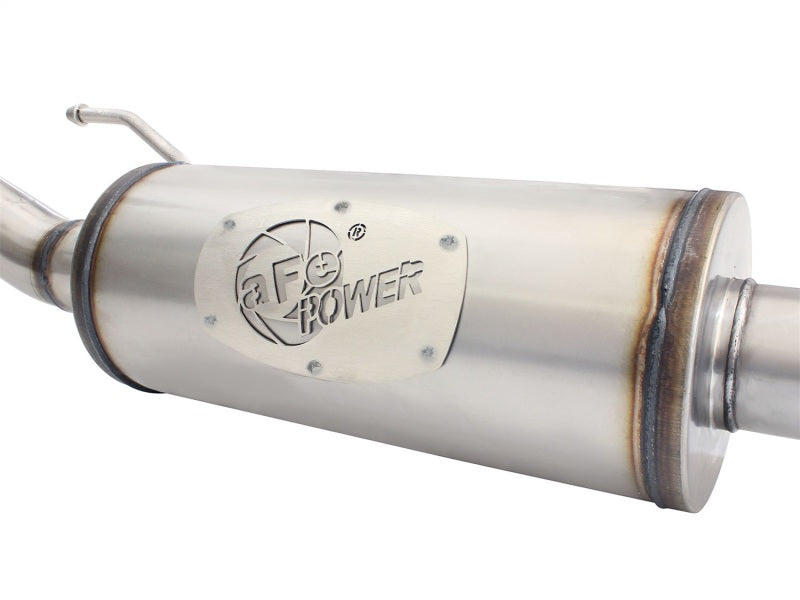 aFe 49-48057 MACHForce XP 2-1/2in SS-409 Cat-Back Exhausts w/ 18in Muffler 07-17 Jeep Wrangler V6-3.6L