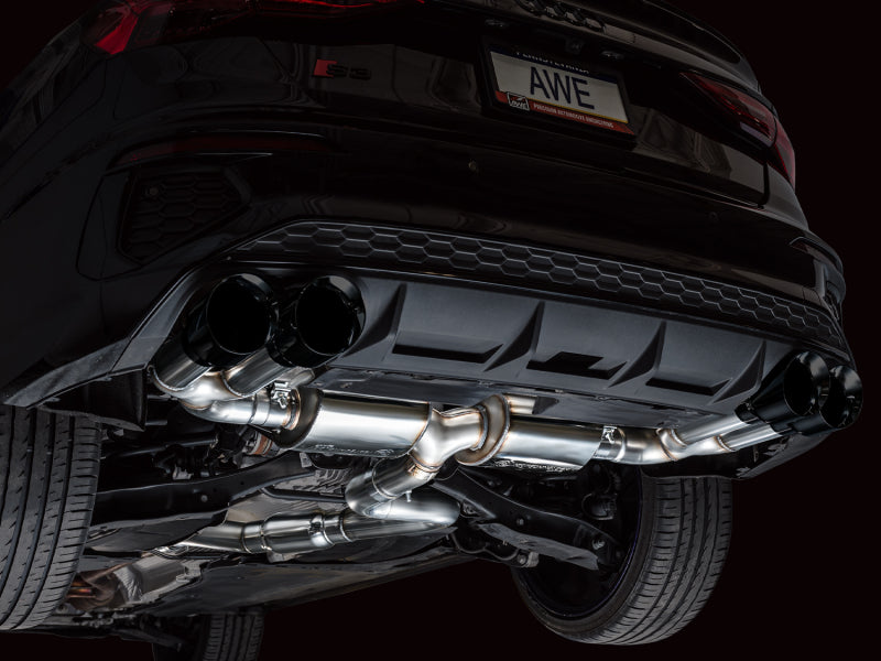 AWE Tuning 3015-43897 AWE 22-24 Audi 8Y S3 Touring Edition Exhaust - Diamond Black Tips