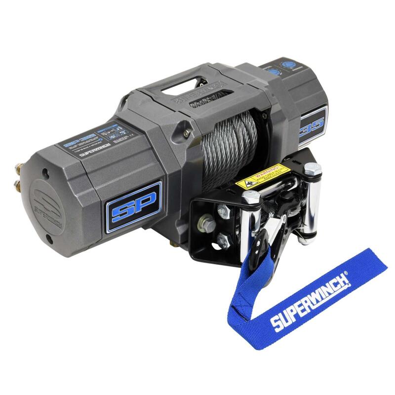 Superwinch 1135240 3500 LBS 12V DC 7/32in x 40ft Steel Rope Roller Fairlead SP 35 Winch