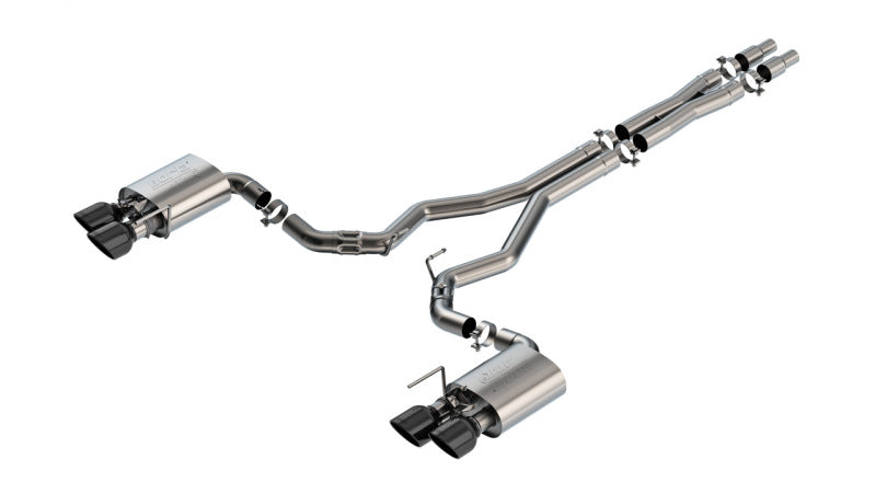 Borla 140965BC 2024 Ford Mustang Dark Horse 5.0L V8 w/Active Exhaust ATAK Cat-Back Exhaust System - BC Tips