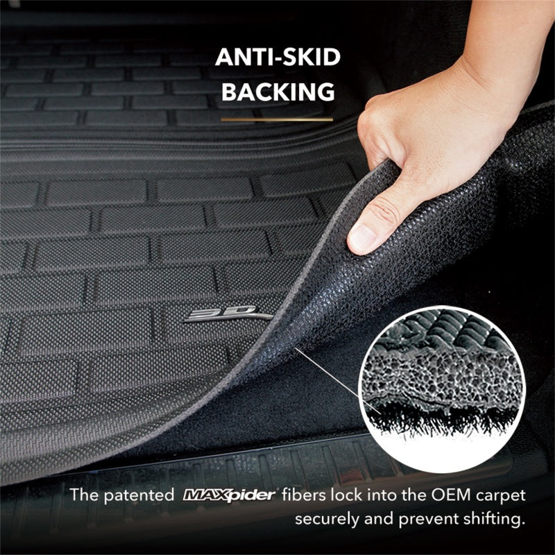 3D MAXpider M1TL0211309 16-20 Tesla Model X Behind 2nd Row Cross Fold Kagu Cargo Liner - Black