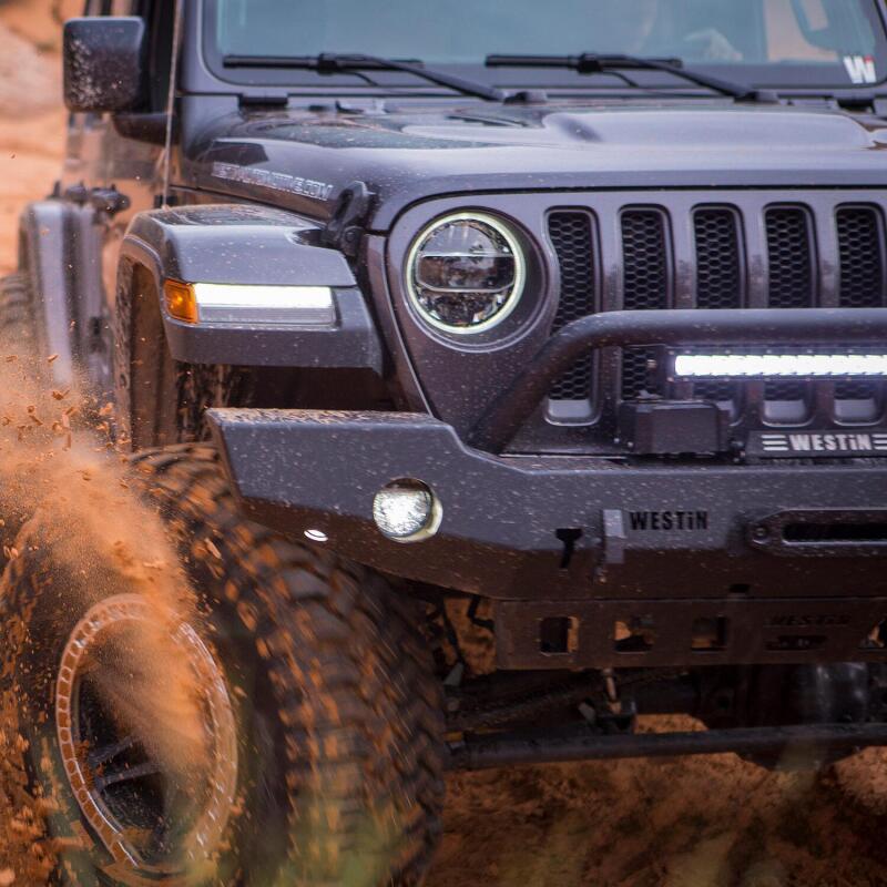Westin 59-80115 18-19 Jeep Wrangler JL WJ2 Full Width Front Bumper w/Bull Bar Textured Black