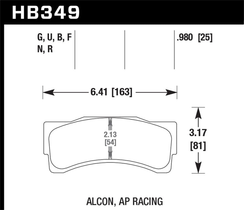 Hawk Performance HB349B.980 Hawk 14-16 BMW M235i 3.0L HPS 5.0 Front brake pads