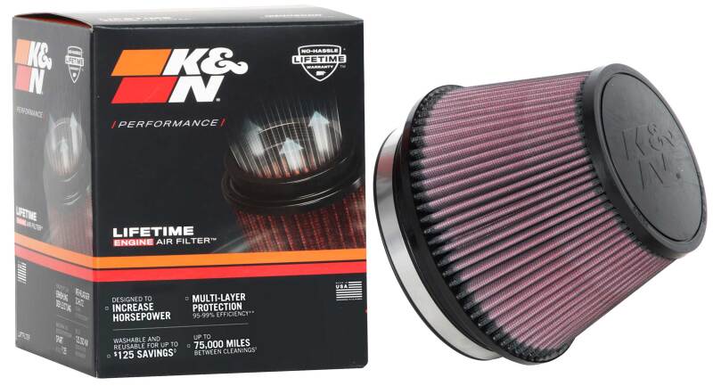K&N Engineering RU-2960XD K&N Universal Tapered Filter 6in Flange ID x 7.5in Base OD x 5in Top OD x 5in Height