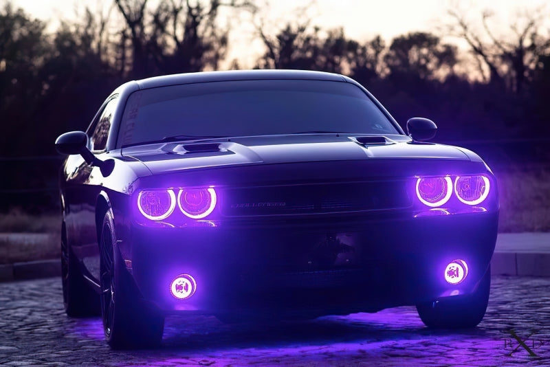 ORACLE Lighting 1458-332 Oracle 0814 Dodge Challenger Dynamic Surface Mount Headlight/Fog Light Halo Kit COMBO SEE WARRANTY