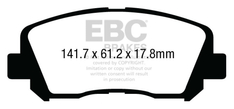 EBC DP43007R 15+ Chrysler 200 2.4 Yellowstuff Front Brake Pads