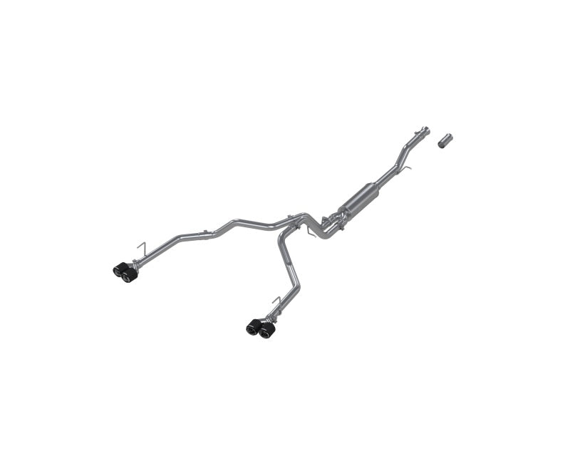 MBRP S50593CF 21-24 Chevrolet Suburban XL 5.3L 3in T304 SS 2.5in Dual Split Carbon Fiber Cat-back