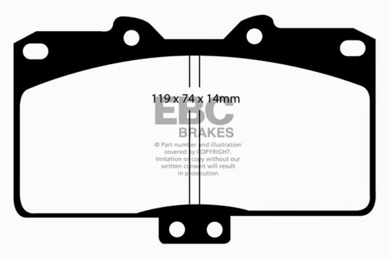 EBC DP31097C 91-93 Dodge Stealth 3.0 4WD Redstuff Front Brake Pads