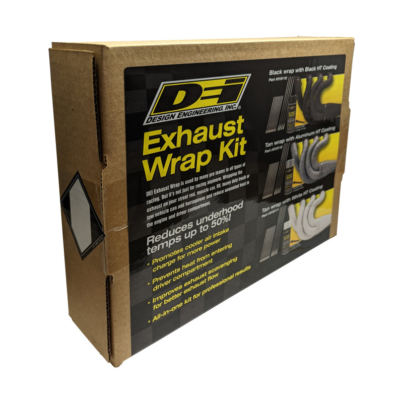 DEI 10112 Exhaust Wrap Kit - Tan Wrap & Aluminum HT Silicone Coating (Aerosol)