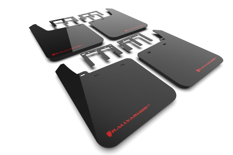 Rally Armor MF100-UR-BLK-RD 19-24 GMC Sierra 1500 AT4 Black UR Mud Flap w/ Red Logo