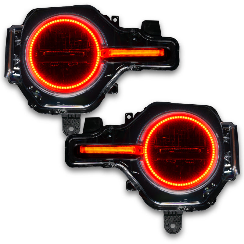 ORACLE Lighting 1471-330 Oracle 21-22 Ford Bronco Headlight Halo Kit w/DRL Bar - Base Headlights -w/RF Cntrl SEE WARRANTY