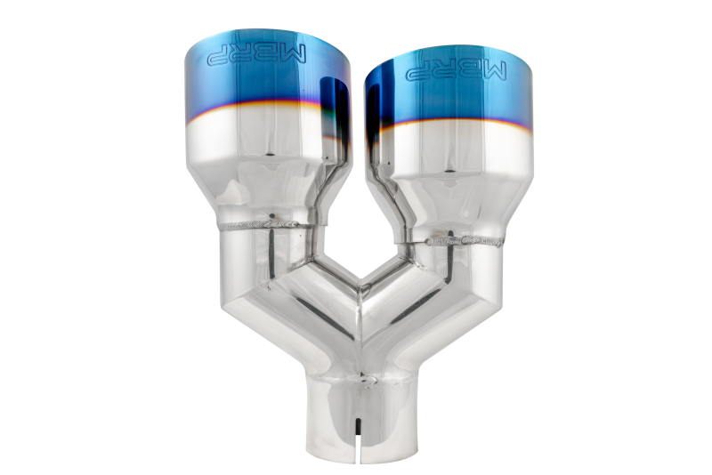 MBRP T5178BE Burnt End Tip 2.5 ID Dual 4 OD Out 9.5 length Single wall 304 Stainless Steel Driver Side