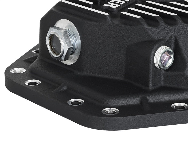 aFe 46-70352 Power Pro Ser Rear Diff Cover Black w/Mach Fins 2017 Ford Diesel Trucks V8-6.7L(td) Dana M275-14