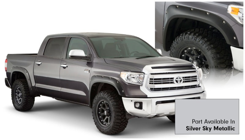 Bushwacker 30918-53 16-18 Toyota Tundra Fleetside Pocket Style Flares 4pc 66.7/78.7/97.6in Bed - Silver Sky