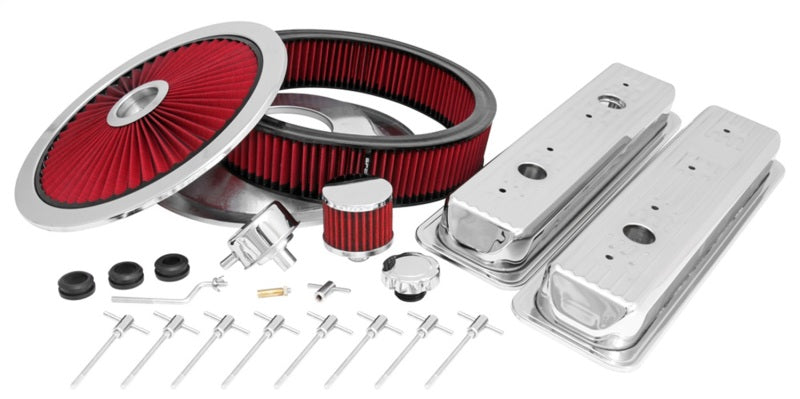 Spectre 5432 SB Chevy Centerbolt Deluxe Engine Dress Up Kit - Red