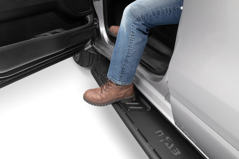N-Fab NBC19CC-TX N-FAB 19-21 GMC 1500 Crew Crab Roan Running Boards - Textured Black
