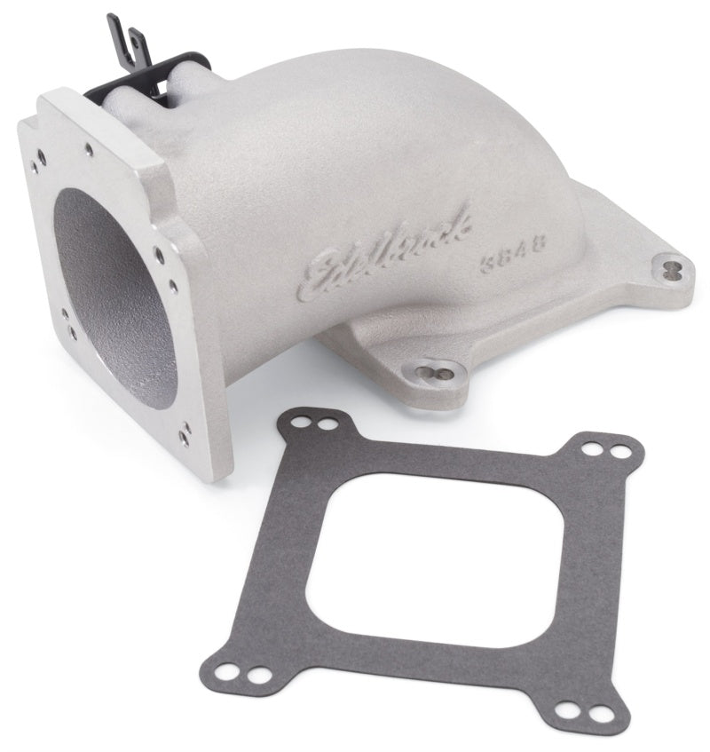 Edelbrock 3848 Low Profile Intake Elbow 90mm Throttle Body to Square-Bore Flange As-Cast Finish