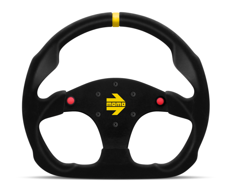 MOMO R1960/32SHB Momo MOD30 Buttons Steering Wheel 320 mm - Black Suede/Black Spokes/1 Stripe
