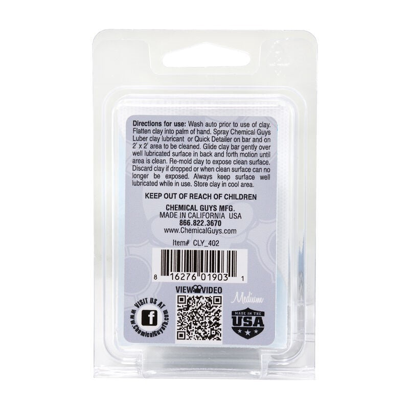 Chemical Guys CLY_402 Clay Bar (Medium Duty) - Gray