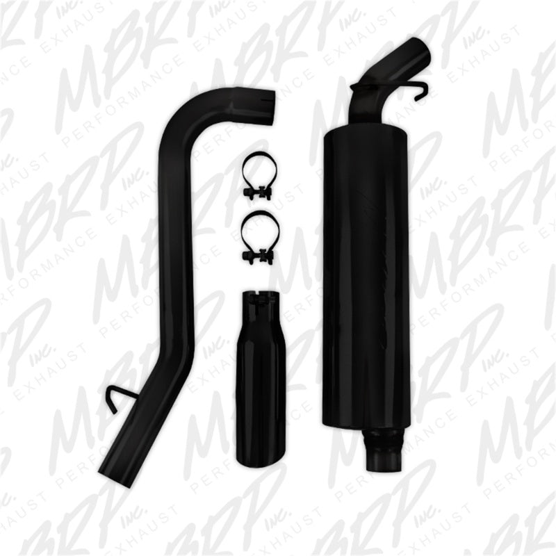 MBRP S5512BLK 97-99 Jeep Wrangler (TJ) Inline-4 2.5L, Inline-6 4.0L 2 1/2in Cat Back Single Side Black Coated