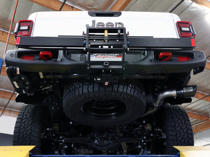aFe 49-38093-B 2021+ Jeep Gladiator V6-3.0L (td) Vulcan Series 3in 304 SS DPF-Back Exhaust System - Black Tip