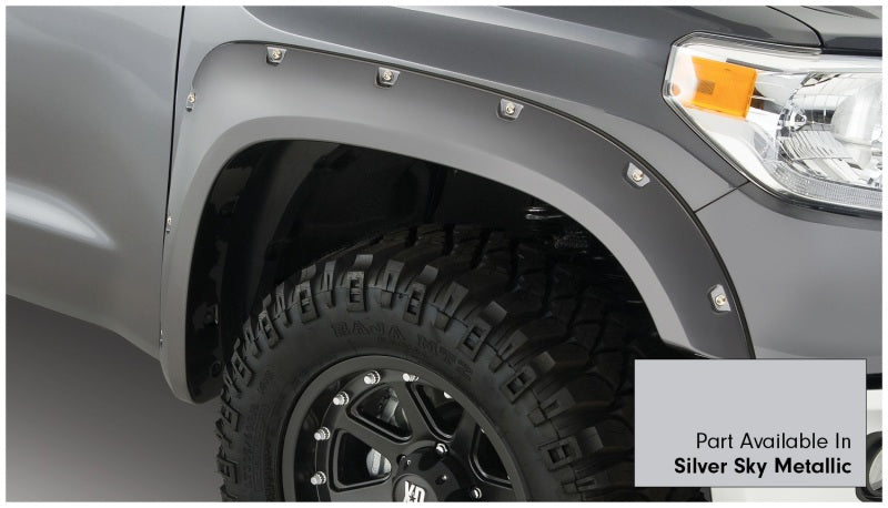 Bushwacker 30918-53 16-18 Toyota Tundra Fleetside Pocket Style Flares 4pc 66.7/78.7/97.6in Bed - Silver Sky