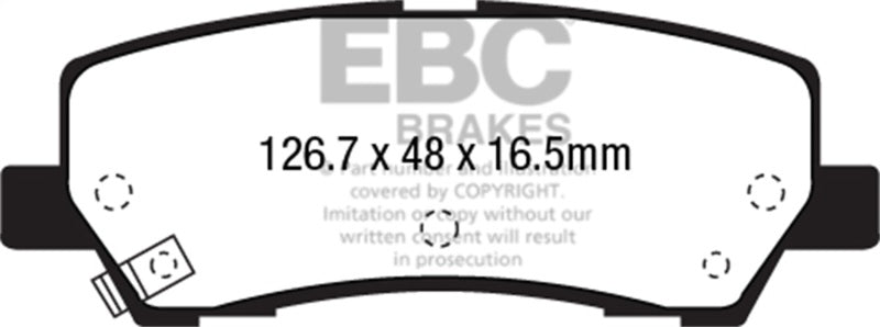 EBC DP43041R 15+ Ford Mustang 2.3 Turbo Yellowstuff Rear Brake Pads
