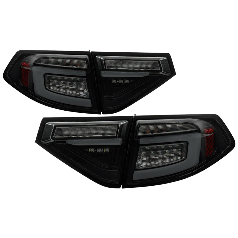 SPYDER 5086747 Spyder 08-14 Subara Impreza WRX Hatchback LED Tail Lights Seq Signal Blk Smoke ALT-YD-SI085D-SEQ-BSM
