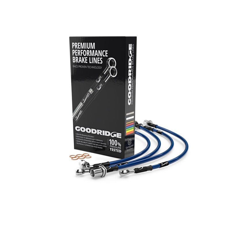 Goodridge 12339BKC-EB 15-18 Ford Focus RS MK3 Phantom Stainless Steel Brake Line Kit - Electric Blue