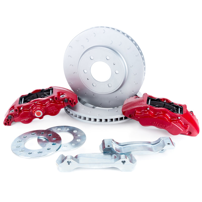 Alcon BKF1559BE11 09-20 F-150/Raptor Gen1-2 347x36mm Rotors 6-Piston Red Front Brake Kit Requires alcAC011507NAN