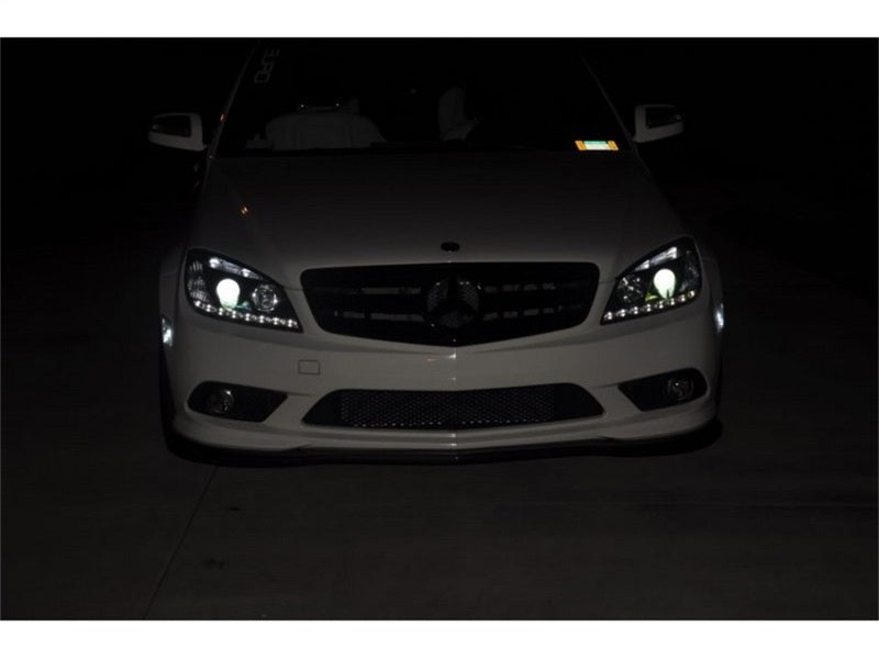 SPYDER 5042262 Spyder Mercedes Benz C-CLASS 08-11 Projector Headlights Halogen - DRL Blk PRO-YD-MBW20408-DRL-BK