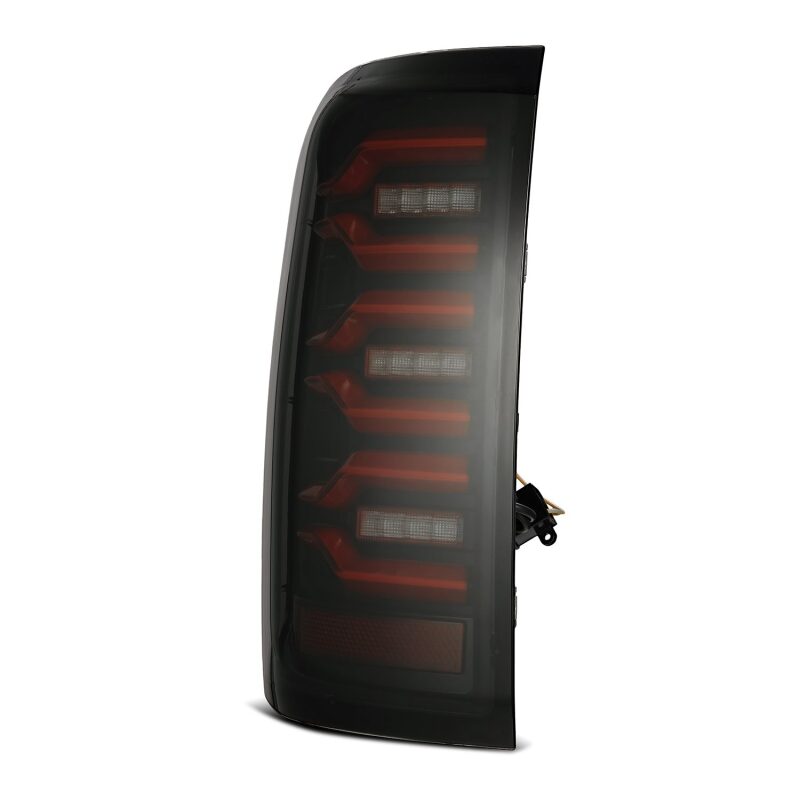 AlphaRex 620050 14-18 Chevy Silverado 1500 Luxx-Series LED Tail Lights Black/Red w/Activ Light/Seq Signal