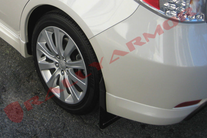Rally Armor MF6-UR-BLK/GRY 08-10 Subaru WRX (Hatch & Sedan) / 08-11 Impreza 2.5i Black UR Mud Flap w/ Grey Logo
