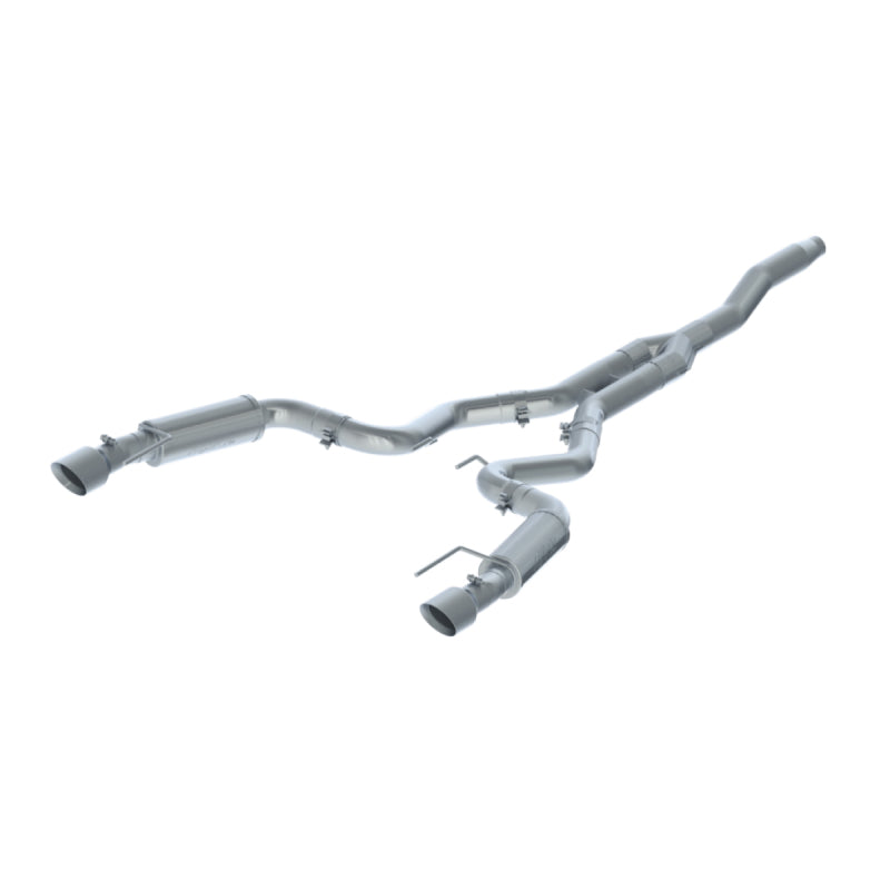 MBRP S7274409 15-18 Ford Mustang EcoBoost 2.3L T409 3in Cat Back Dual Split Rear Exit (Street Version)