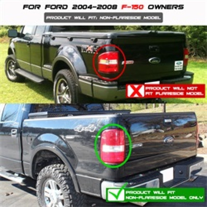 SPYDER 5078131 Spyder Ford F150 side 04-08 (Not Fit Heritage & SVT)LED Tail Lights Blk Smke ALT-YD-FF15004-LED-BSM