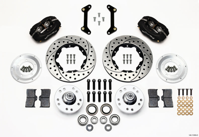 Wilwood 140-11009-D Forged Dynalite Front Kit 11.00in Drilled 79-87 GM G Body