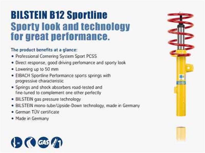 Bilstein 46-181749 B12 1994 Mercedes-Benz C220 Base Front and Rear Suspension Kit
