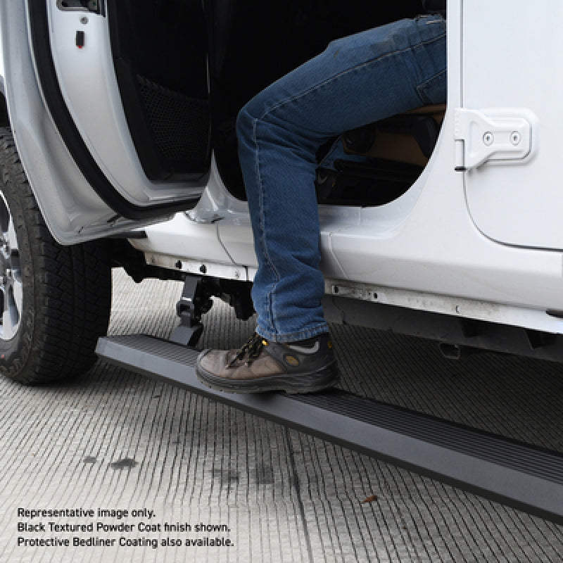 Go Rhino 20451687PC RealTruck 20-24 Jeep Gladiator CC 4dr VoltStep Electric Running Board Kit (Cut/Drill Req.) - Tex Blk