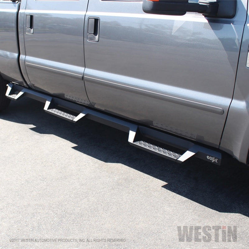 Westin 56-534015 99-16 Ford F-250/350/450/550 CC (6.75ft Bed) HDX Drop Whl to Whl Nerf Step Bars - Text Blk