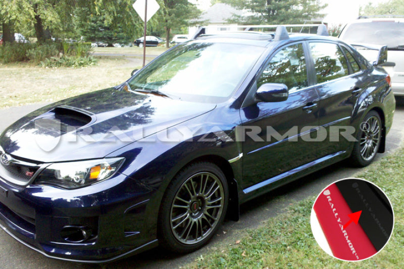 Rally Armor MF19-UR-BLK/GRY 11-14 Subaru WRX/STI (Sedan Only) Black UR Mud Flap w/Grey Logo