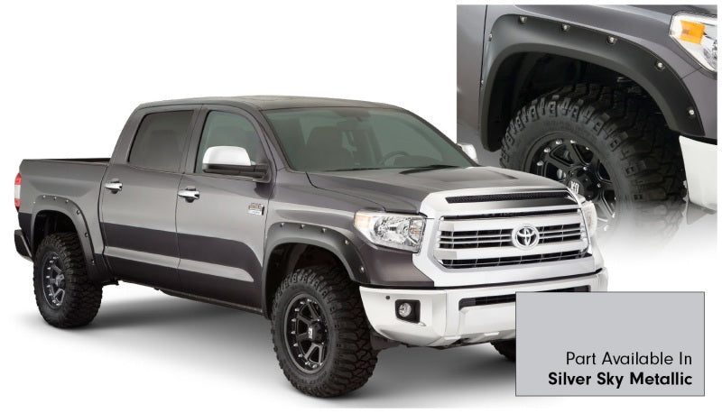Bushwacker 30918-53 16-18 Toyota Tundra Fleetside Pocket Style Flares 4pc 66.7/78.7/97.6in Bed - Silver Sky