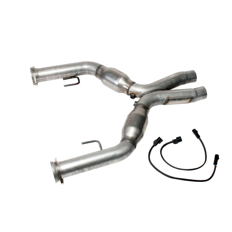 BBK 1637 05-10 Mustang 4.6 Short Mid X Pipe With Catalytic Converters 2-3/4 For Long Tube Headers