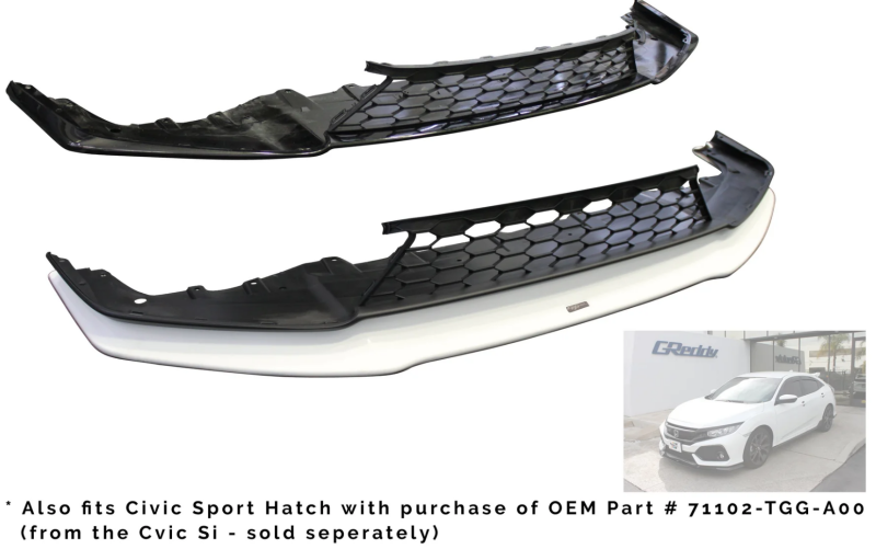 GReddy 17550100 2017+ Honda Civic Si Coupe/Sedan Front Lip Spoiler