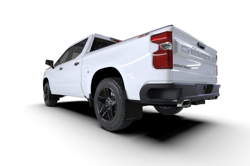 Rally Armor MF121-UR-BLK-WH 19-24 Gen 4 Chevy Silverado 1500 Black UR Mud Flap White Logo