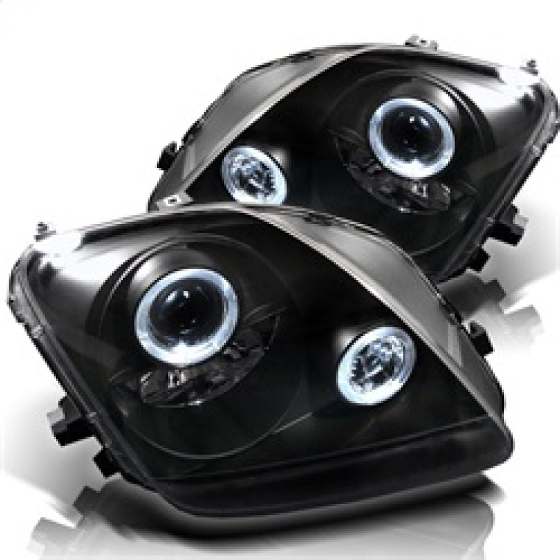 SPYDER 5011039 Spyder Honda Prelude 97-01 Projector Headlights LED Halo Black High H1 Low H1 PRO-YD-HP97-HL-BK