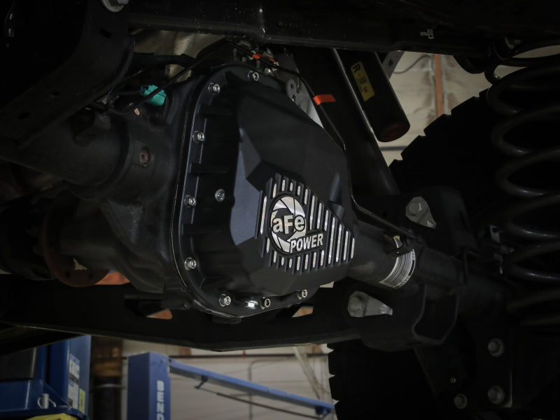 aFe 46-71320B 97-23 Ford F-150 Pro Series Rear Differential Cover Black w/ Machined Fins