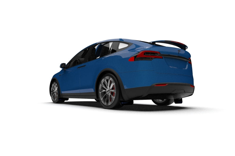 Rally Armor MF102-UR-BLK/BL 22-26 Tesla Model X Black UR Mud Flap w/Blue Logo